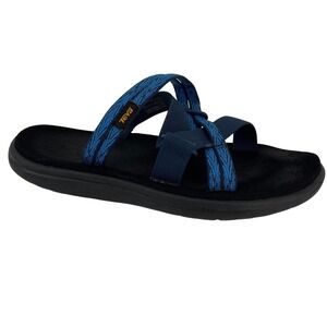 Teva Voya Infinity Sandals Womens 8 Blue Excellent Strappy Mush Topsole Slide